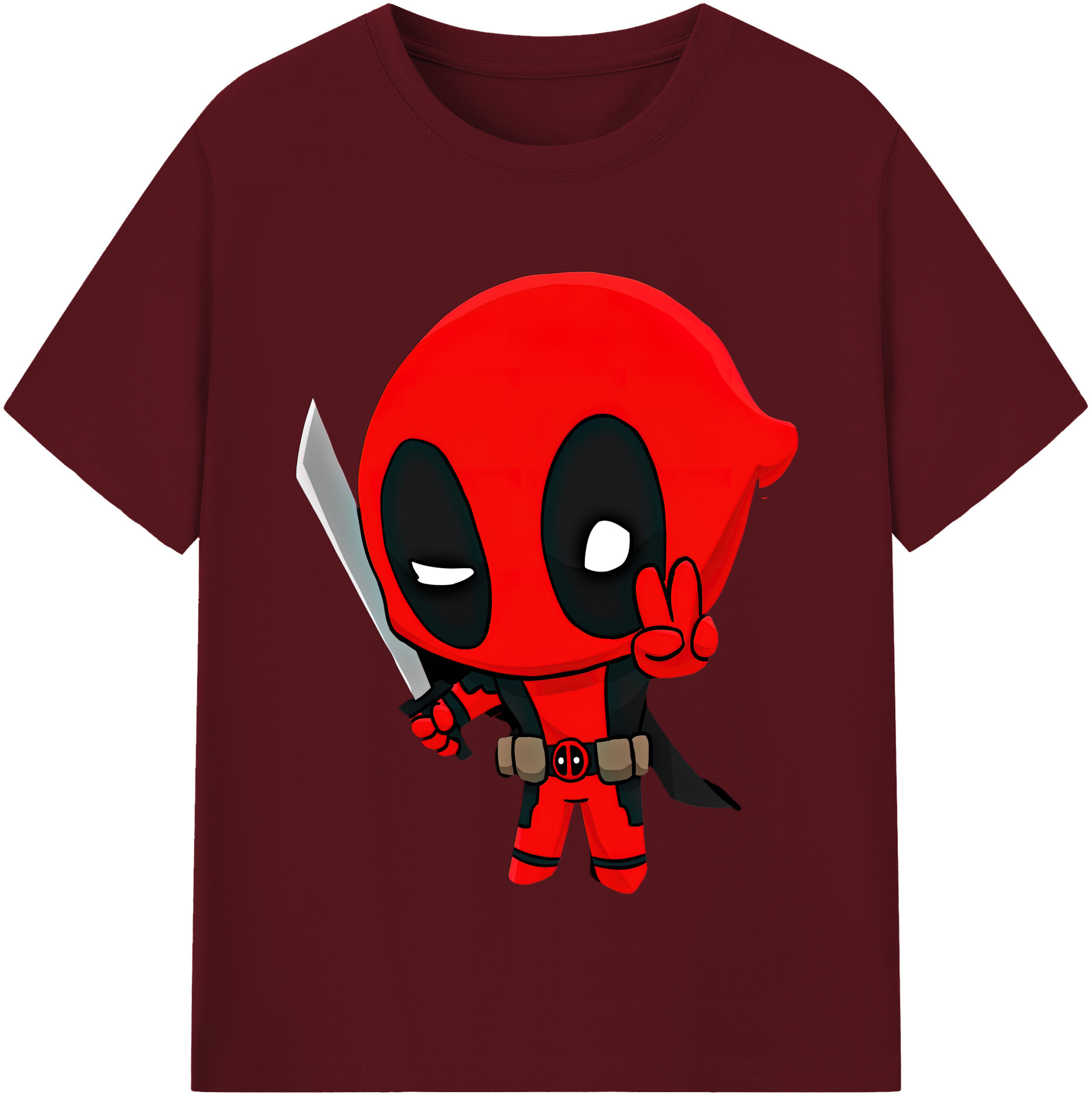（画像用） Deadpool デッドプール 綿100％半袖Tシャツ（フロントプリント）